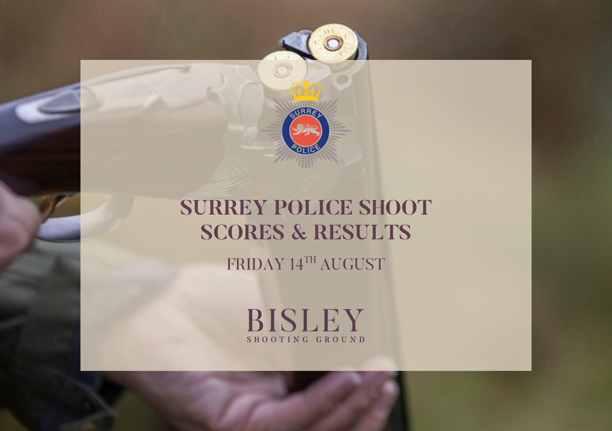 Surrey Police Shoot Scores August 2026