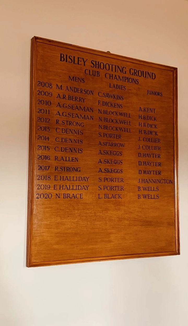 Our Club Champions of 2020 are now displayed in Reception